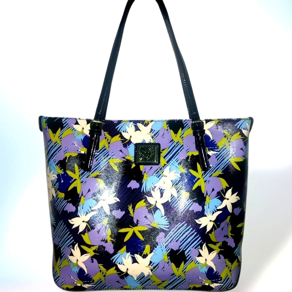ANNE KLEIN Multi Colored Floral Tote